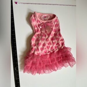Smoochie Pooch Pink Valentine's Day Dog Dress Hearts Size L